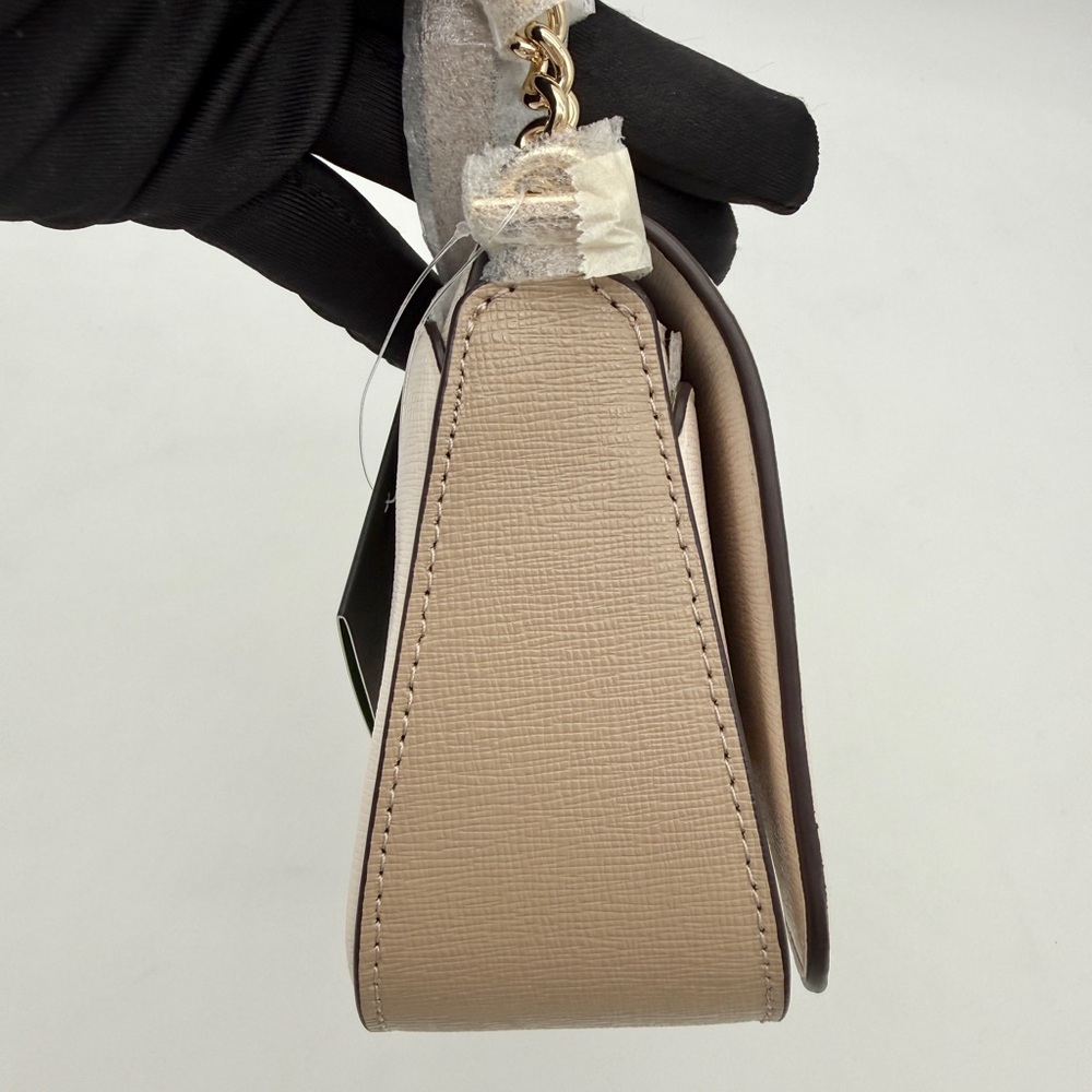 Kate Spade Devin Colorblocked Flap Chain Wallet Timeless Taupe Multi - Picture 4 of 16